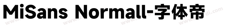 MiSans Normall字体转换